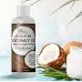 Kokosöl, fraktioniert, als therapeutisches Trägeröl zur Feuchtigkeitspflege für Gesicht und Körper, natürlicher Anti-Aging-Augencreme, Aromatherapie-Massageöl und Anti-Frizz-Spülung für trockenes und beschädigtes Haar.