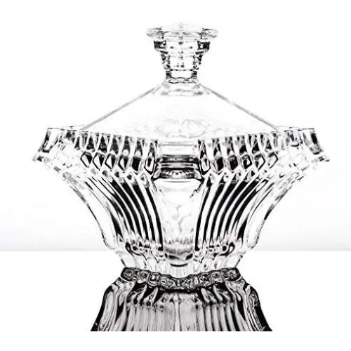 Neues 2018 Süßigkeiten/Snack-Pyramiden-Design Glasbehälter, Dekorativer Schalen-Box-Behälter, 10CM (3,9 Zoll) Klein (10x10x13)