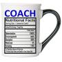 Cottage Creek Coach Mug Large 18 Ounce Ceramic Coach Coffee Mug/Coaching Gifts Food Label Coach Mug Coach Gifts [White]