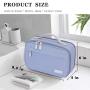 FYY Toiletry Bag, Travel Cosmetic Bag Wash Gargle Bag Large Capacity Zippered Organizer with Top Handle for Men Women Blue