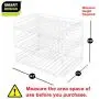 Smart Design Premium 3-Fächiger Doseorganizer mit verstellbaren Regalen - Stahl Metallrahmen - Für Konserven, Gläser, Kochzutaten – Küche (14,5 x 10,25 Zoll) [Weiß]