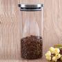 Coffee Beans Storage Container - 1000ml Glass Storage Jar Coffee Beans Kitchen Food Container Stainless Steel Lid