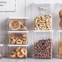 Plastic Sealed Kitchen Storage Box Transparent Food Cans Grain Dried Fruit Jar Cookie Tank Organizer Tools,Itme B