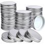 20 Packs Jar Lids Regular Mouth Canning Jar Lid Leak Proof Sealing Storage Caps (Silver)