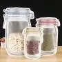 Enkrio Mehrweg-Ziploc-Snack-Beutel, Mason Jar Reißversch-Lebensmittellieferungstaschen für Reisen Camping
