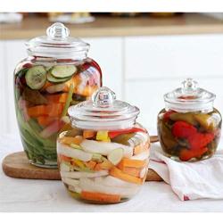 Sealed Storage Jar Food Grains Moisture-proof Transparent Glass Bottle Honey Jam Coffee Seal Storage Cans DELICATEWNN (Capacity : 650ml1)