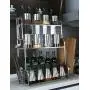 Étagère Multi-Niveaux LYNNTLJ, Acciaio Inox, pour Cuisine, Rangement de Pots et Bouteilles d'Épices, Gain de Place/Argenté / 50x22x67cm Étagère Multi-Niveaux LYNNTLJ, Acciaio Inox, pour Cuisine, Rangement de Pots et Bouteilles d'Épices, Gain de Place/Argenté / 50x22x67cm