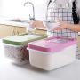 HOMELUNY Set of 4 Large Rice Storage Box Moisture Proof Rice Bucket Storage Bin for Candy, Cookie, Rice, Sugar,Flour,Snacks Keeping Food Dry & Fresh green