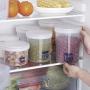 Food Storage Container Kitchen Plastic Storage Box Containers with Lid Sealing Jars Large Capacity Circle Pot Store Ware,Red 1500Ml