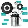 Coffee Gator Stainless Steel Container - Fresher Beans and Grounds for Longer - Canister with co2 Valve, Scoop and Travel Jar - Medium, Silver Coffee Gator Stainless Steel Container - Fresher Beans and Grounds for Longer - Canister with co2 Valve, Scoop and Travel Jar - Medium, Silver