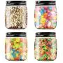 Novelinks 8 Ounce Clear Plastic Jars with Black Lids - Refillable Round Clear Containers Clear Jars Storage Containers for Kitchen & Household Storage - BPA Free (16 Pack) Novelinks 8 Ounce Clear Plastic Jars with Black Lids - Refillable Round Clear Containers Clear Jars Storage Containers for Kitchen & Household Storage - BPA Free (16 Pack)