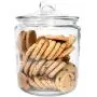 Glas Cookie Jar oder Süßigkeitenbehälter oder Münzenbehälter mit Glasdeckel, 1 Gallonen Old Fashioned Klarer Runder Lagerbehälter