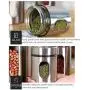 Ensembles de Boîtes de Conservation Alimentaire pour Maison, Cuisine, Thé, Snacks, Fruits Secs, Grains, Céréales, Récipients Hermétiques en Acier Inox, 1300ml