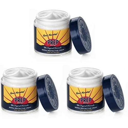 PREP: Derma Protective Cream, Paraben Free * 2.53 Fluid Ounce (75ml) Jar (Pack of 3) * [ Italian Import ]