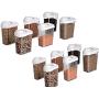 Slings Cereal Dispenser Easy Flow Storage Jar 750Ml 12 Pcs Set, Idle for Kitchen- Storage Box Lid Food Rice Pasta Pulses Container