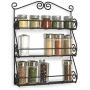 3-Tier Spice Rack Spice Jars Bottle Holder Storage Organizer goalBY Black