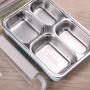 Lcxliga Bento Box Picnic Outdoor Activity Travel Kitchen Food Storage Stainless Steel Heat Insulation Container Lunch Box(blue)