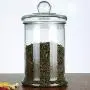 BESTONZON 5PCS Mini Round Clear Glass Spice Shaker Set Spices Storage Container Tea Storage Jar BESTONZON 5PCS Mini Round Clear Glass Spice Shaker Set Spices Storage Container Tea Storage Jar