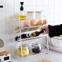 GBX Kitchen Cabinet Shelf Organiser,Shelf Racks Home Iron Rack Multi Layer Spice Jar Storage Rack Household Beverage Storage Rack