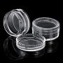 50 Pieces Empty Clear Plastic Pot Jars with Lids Round Sample Containers Mini Travel Jars for Storage of Ear Studs Ear Ring(5 ml/5g)