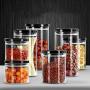 MFWFR Kitchen Grain Storage Box, Small Food Bottle Storage Tank, Glass jar Sealed jar, Tea Sugar jar with lid,M2