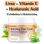 Lagunamoon Foot Cream for Dry Cracked Feet, Urea, Vitamin E & Hyaluronic Acid Foot Moisturizer for Dry, Rough, Calloused, Cracked Feet Repair and Soften, Non-Greasy & Fast Absorbing, 5.3 oz