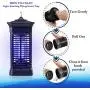 Mücken Bug Zapper Fliegengreifer mit Lockwirkung – 1.500 qm Abdeckung – Sicher, leise und problemlose elektronische Bedienung – Hängbar für drinnen und draußen – Für Patio, BBQ, Camping, Zuhause, Küche und Büro