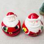 UPKOCH Cute Salt Pepper Jar Santa Claus Ceramic Container Christmas Decor Kitchenware