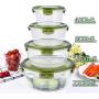 Plastic Storage Boxes with lids, Transparent Storage containers Regular Mouth Durable Versatile Sealed jar Pack of 4-B