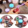 GreatforU 12pack 20 Gram Small Clear Cosmetic Sample 20ml Empty Containers for Make-up Gifts, Eye-Shadow, Nails, Powder, Gems, Beads, Jewelry, Cream, 20g Pot Jars with BLACK Cap Lids, Free Spatulas