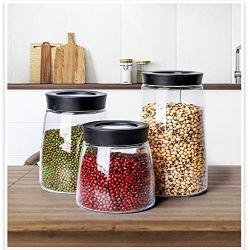 Glass Sealed Jars, Kitchen Household Grain Storage Tanks, Storage Of Spices/Coffee/Oatmeal/Milk Powder