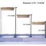 High Temperature Resistance Glass Carafe Glass Storage Canister with Cork Lids (15cm High)