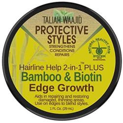 TALIAH WAAJID Protective Styles Hairline Help 2-in-1 Plus Bamboo & Biotin Edge Growth, 1 Oz