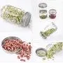 Kit de Germination de Graines 304 en Acier Inoxydable avec Récipients pour Bocal Mason de Taille Standard – 4 Pièces. Kit de Germination de Graines 304 en Acier Inoxydable avec Récipients pour Bocal Mason de Taille Standard – 4 Pièces.