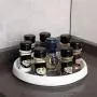 SuperCS Rotatable Spice Jars Rack Plastic Non-Slip, Turntable Condiment Holder Revolving Storage Tray For Kitchen Bathroom storage organizer SuperCS Rotatable Spice Jars Rack Plastic Non-Slip, Turntable Condiment Holder Revolving Storage Tray For Kitchen Bathroom storage organizer