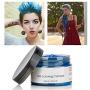 Hair Color Wax, Hair Modelling Wax, Natural Matte Temporary Hair Style Hair Cream Wax for Men and Women, Washable Hair Dye WAX (Blue)