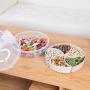JUSTDOLIFE Snack Serving Tray Round 5-Section Detachable Nut Serving Tray Candy Plate