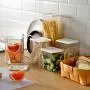 Transparente Kunststoff-Dosen Lebensmittelaufbewahrungsbox Kühlschrank Kühl Milchpulver Nüsse Snacks Kaffeebeutel Versiegelte Lagerbehälter Lebensmittelspender