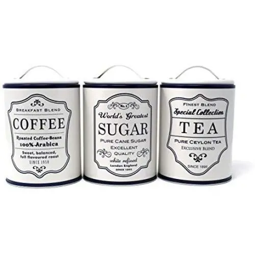 Kaffee-, Tee- und Zucker-Dosen-Behälter, Set von 3