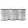 Kaffee-, Tee- und Zucker-Dosen-Behälter, Set von 3