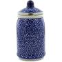 Polish Pottery 7?-inch Jar with Lid with Opening (Daisy Dreams Theme) + Certificate of Authenticity