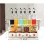 Kitchen Storage Containers Glass Jars, Multifunctional Storage Rack Set,Vinegar Soy Sauce Wine Bottle Spice,Kitchen Storage Containers