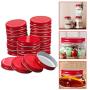 CURE SECRET 12/24 Pcs Mason Jar Lids Regular Mouth Jar Storage Caps Set Leak-Proof