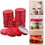 Capsules de Bocal Mason Réguliers 12/24 Pièces - Ensemble de Stockage Anti-Fuite