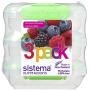 Sistema KLIP IT Accents Collection Food Storage Containers, 6.7 oz./0.2 L, Color Received May Vary, 3 Count