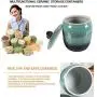 Ceramic Grain Container Kitchen Storage Tank Rice Storage Buckets Flour Containers Ceramic Jar (Color : Green, Size : 28x28x42cm) Ceramic Grain Container Kitchen Storage Tank Rice Storage Buckets Flour Containers Ceramic Jar (Color : Green, Size : 28x28x42cm)