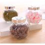 3 Pcs Food Storage Jar Glass Storage Tank with Stainless less Lid Seasoning Bottle Dried Fruit Sealed Can for Seasonning Candy Miscellaneous Grains Home Kichen