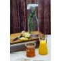 Carafe Juice Jar Beverage Decanter, Unbreakable Clear Acrylic Shatterproof, Wine/Juice Decanter with Lid, 40 oz.