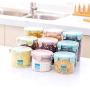 PYXM Kitchen Storage Containers 3 Pcs Containers with Water-Tight Lids Clear Plastic Food Storage Jars- Great for Dry Foods,Blue