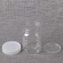Hemoton 12pcs Clear Plastic Jars Spice Storage Container Airtight Leakproof Plastic Storage Containers with Ribbed Liner Screw On Lids(360ml)